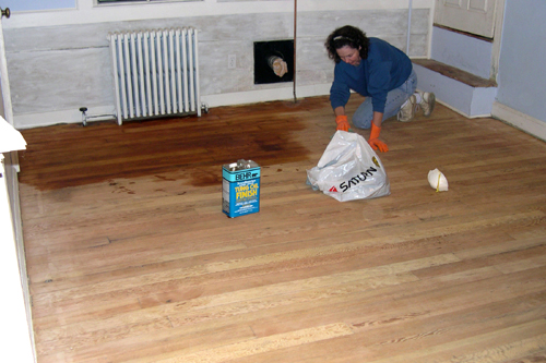 Family room during sanding #6