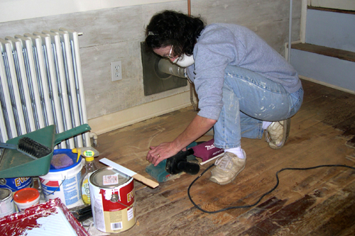 Family room during sanding#1